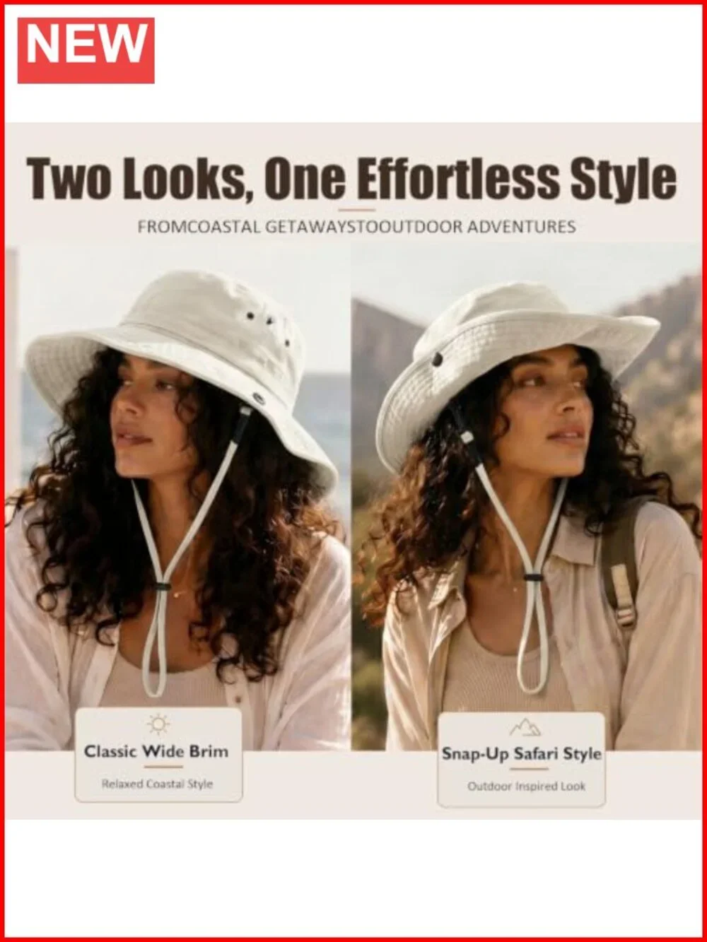 Satin Lined Sun Hat UPF 50+ Washed Cotton Women's Outdoor Beach Travel Wide Brim